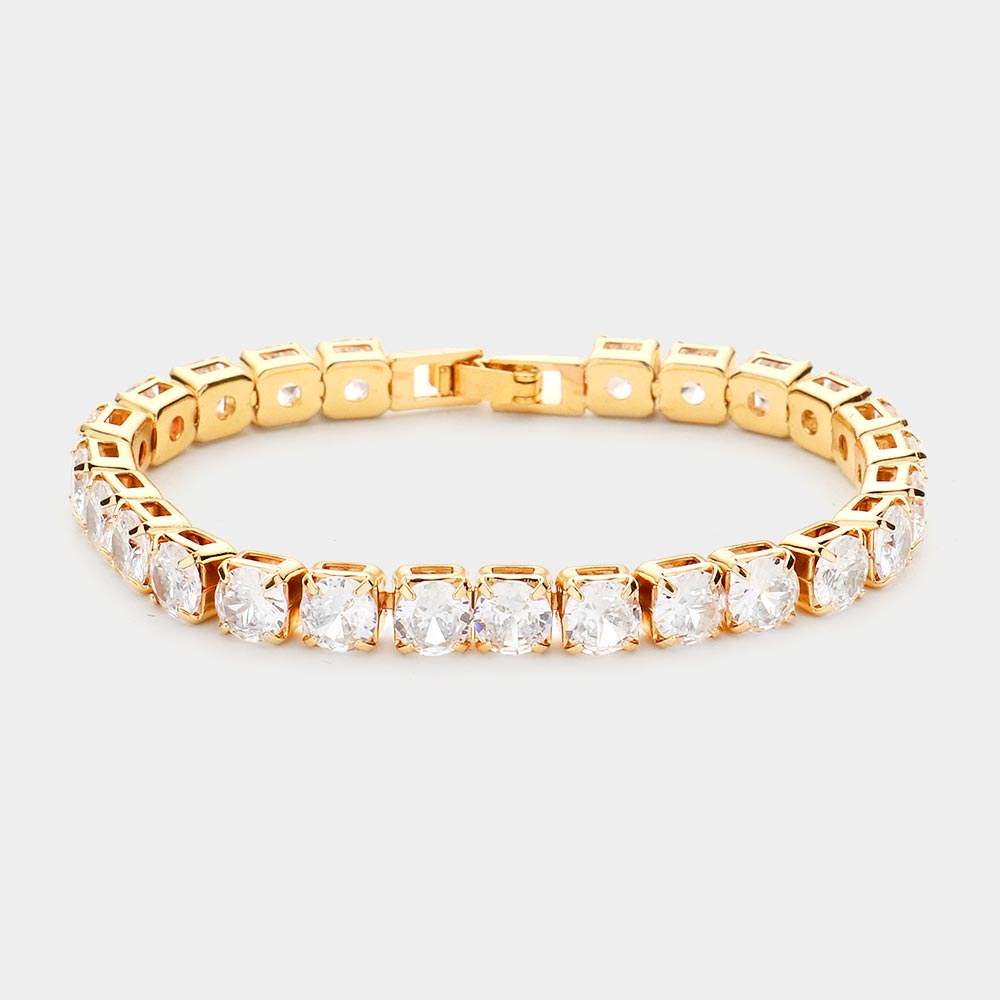 Round CZ Evening Bracelet - Madeline Love - Flyclothing LLC