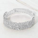 Crystal Rhinestone Adjustable Evening Bracelet - Madeline Love - Flyclothing LLC