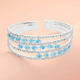 Marquise CZ Stone Rhinestone Paved Split Evening Bracelet - Madeline Love - Flyclothing LLC
