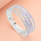 Marquise CZ Stone Rhinestone Paved Split Evening Bracelet - Madeline Love - Flyclothing LLC
