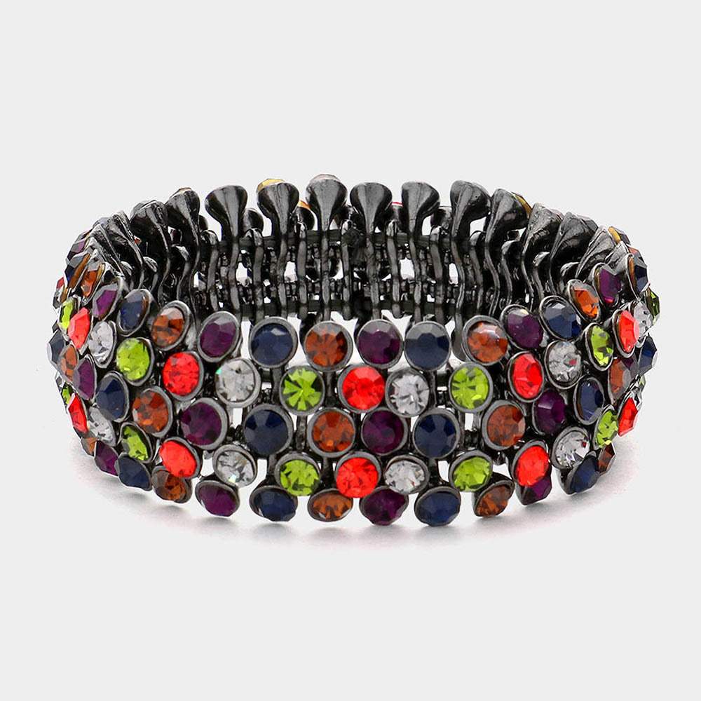 Bubble Stone Stretch Evening Bracelet - Madeline Love - Flyclothing LLC