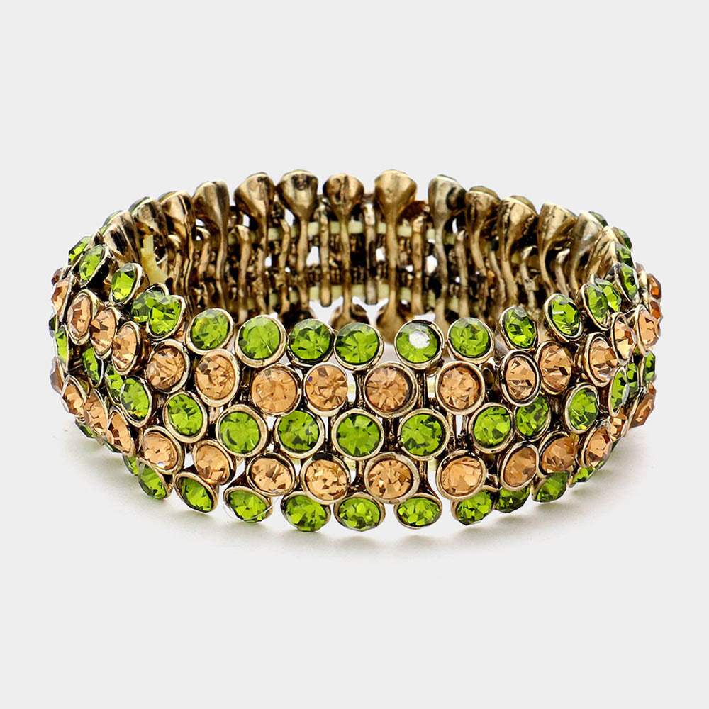 Bubble Stone Stretch Evening Bracelet - Madeline Love - Flyclothing LLC
