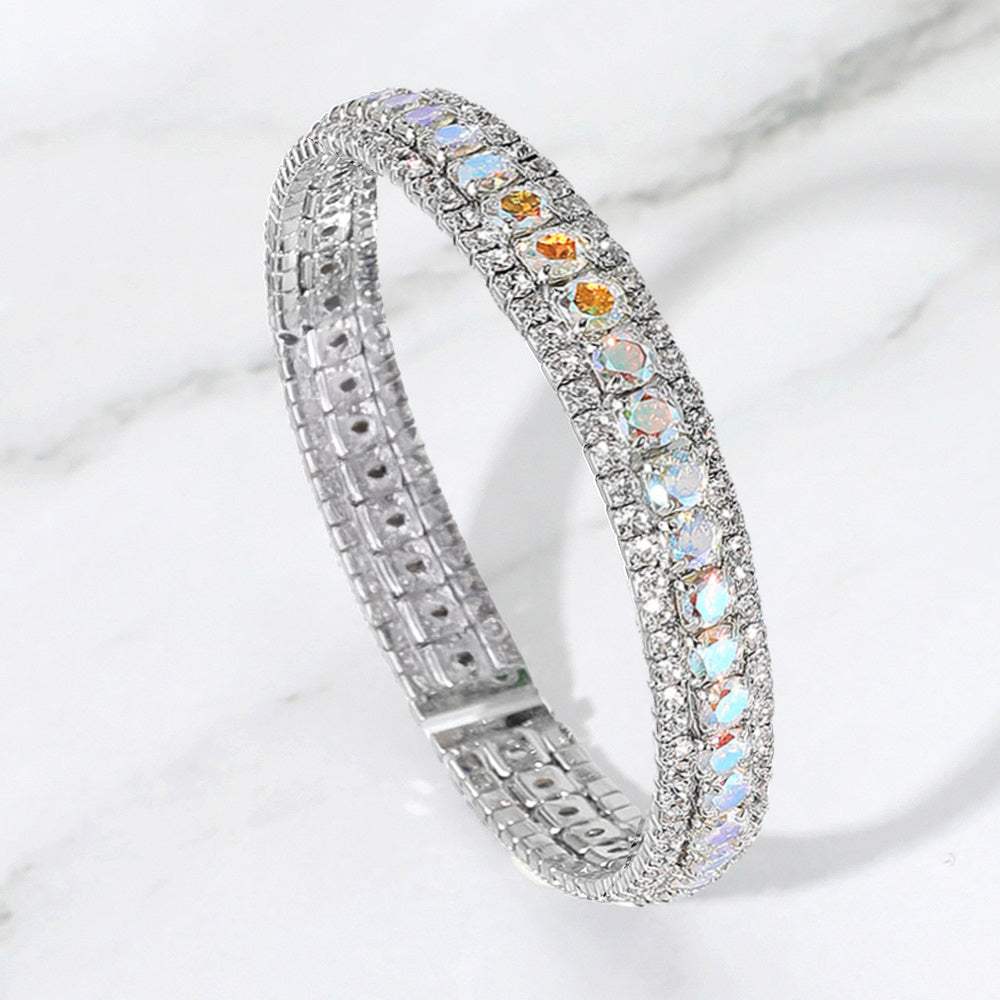 Rhinestone Embellished Adjustable Evening Bracelet - Madeline Love - Flyclothing LLC
