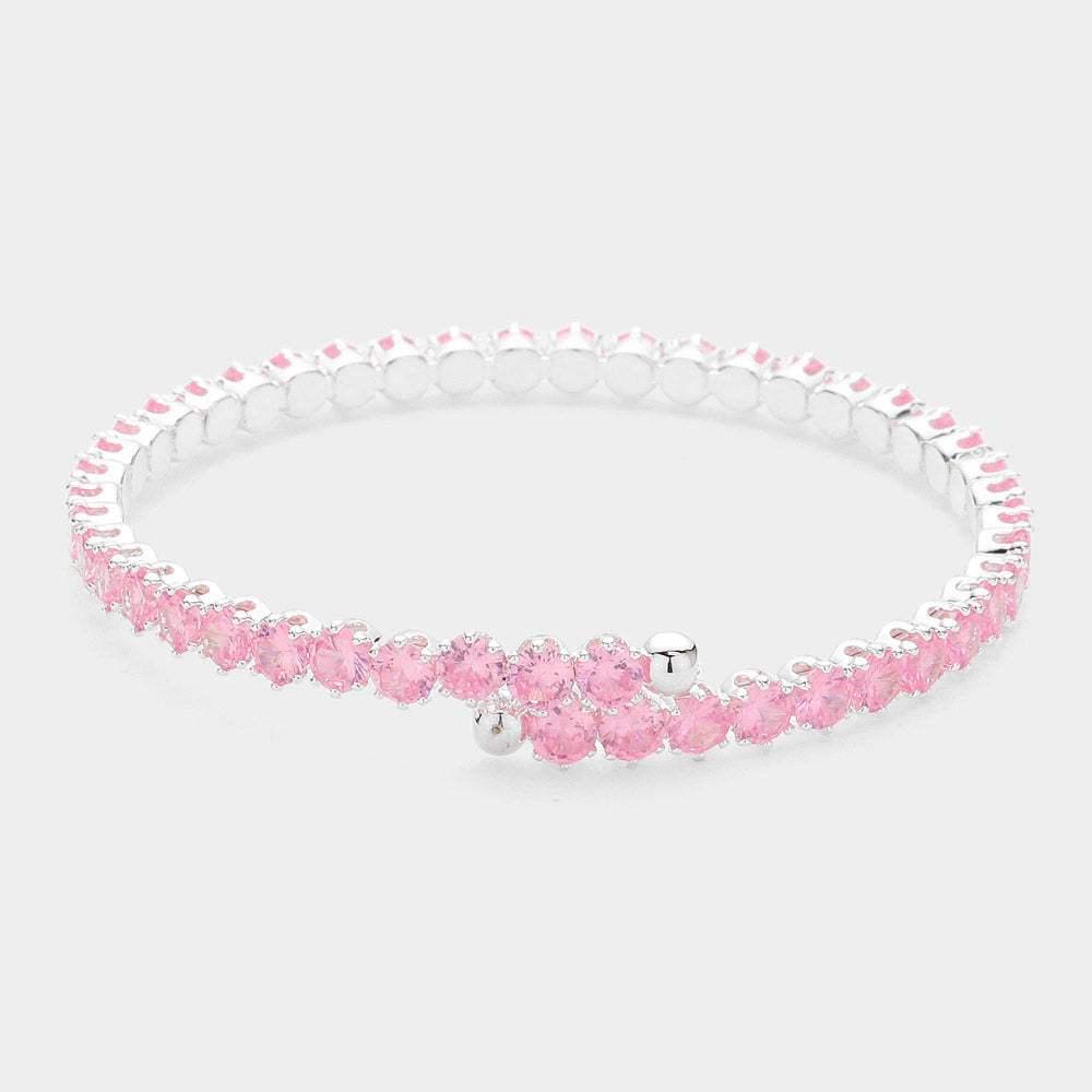 CZ Round Cluster Evening Bracelet - Madeline Love - Flyclothing LLC