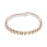 Heart CZ Stone Cluster Embellished Adjustable Evening Bracelet - Madeline Love - Flyclothing LLC