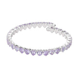 Heart CZ Stone Cluster Embellished Adjustable Evening Bracelet - Madeline Love - Flyclothing LLC
