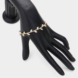 Marquise CZ Stone Cluster Pointed Leaf Vine Adjustable Pull Tie Bracelet - Madeline Love - Flyclothing LLC