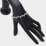 Marquise CZ Stone Cluster Pointed Leaf Vine Adjustable Pull Tie Bracelet - Madeline Love - Flyclothing LLC