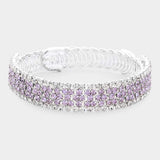 Rhinestone Pave Evening Bracelet - Madeline Love - Flyclothing LLC