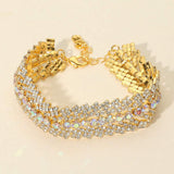 Multi Row Rhinestone Evening Bracelet - Madeline Love - Flyclothing LLC