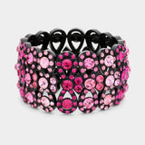 Rhinestone Infinity Stretch Evening Bracelet - Madeline Love - Flyclothing LLC