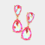 Double Teardrop Link Dangle Evening Earrings - Madeline Love - Flyclothing LLC