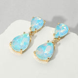 Double Teardrop Link Dangle Evening Earrings - Madeline Love - Flyclothing LLC