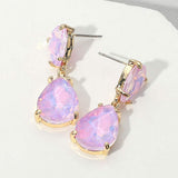 Double Teardrop Link Dangle Evening Earrings - Madeline Love - Flyclothing LLC