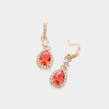 CZ Teardrop Dangle Evening Earrings - Madeline Love - Flyclothing LLC