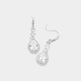 CZ Teardrop Dangle Evening Earrings - Madeline Love - Flyclothing LLC