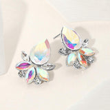 Teardrop Stone Accented Marquise Stone Embellished Evening Earrings - Madeline Love - Flyclothing LLC