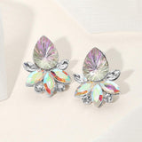 Teardrop Stone Accented Marquise Stone Embellished Evening Earrings - Madeline Love - Flyclothing LLC