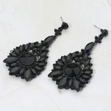 Elegant Marquise Round Stone Cluster Teardrop Evening Earrings - Madeline Love - Flyclothing LLC
