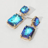 Square Rectangle Link Dangle Evening Earrings - Madeline Love - Flyclothing LLC