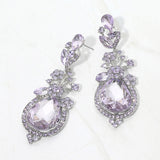 Glass crystal teardrop vine earrings - Madeline Love - Flyclothing LLC