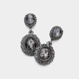 Crystal Rhinestone Drop Evening Earrings - Madeline Love - Flyclothing LLC