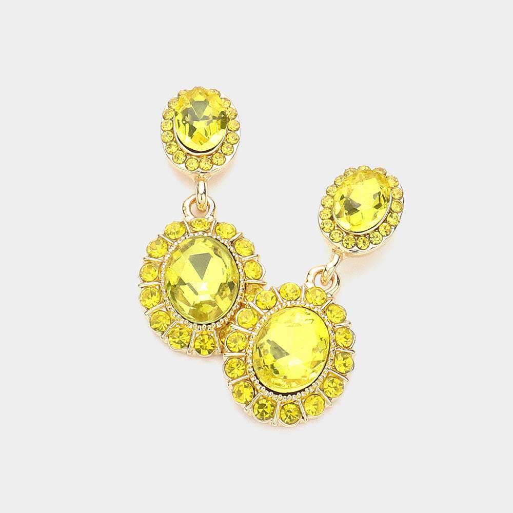 Crystal Rhinestone Drop Evening Earrings - Madeline Love - Flyclothing LLC
