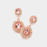 Crystal Rhinestone Drop Evening Earrings - Madeline Love - Flyclothing LLC
