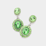 Crystal Rhinestone Drop Evening Earrings - Madeline Love - Flyclothing LLC