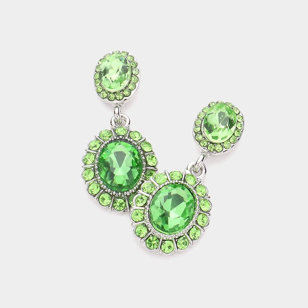 Crystal Rhinestone Drop Evening Earrings - Madeline Love - Flyclothing LLC