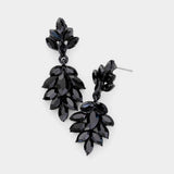 Crystal Marquise Cluster Drop Evening Earrings - Madeline Love - Flyclothing LLC
