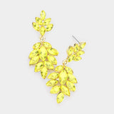 Crystal Marquise Cluster Drop Evening Earrings - Madeline Love - Flyclothing LLC