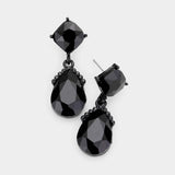 Marquise Crystal Teardrop Dangle Evening Earrings - Madeline Love - Flyclothing LLC