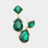 Marquise Crystal Teardrop Dangle Evening Earrings - Madeline Love - Flyclothing LLC