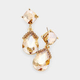 Marquise Crystal Teardrop Dangle Evening Earrings - Madeline Love - Flyclothing LLC