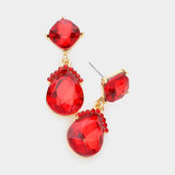 Marquise Crystal Teardrop Dangle Evening Earrings - Madeline Love - Flyclothing LLC