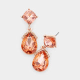 Marquise Crystal Teardrop Dangle Evening Earrings - Madeline Love - Flyclothing LLC