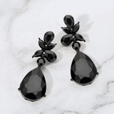 Teardrop Stone Dangle Evening Earrings - Madeline Love - Flyclothing LLC