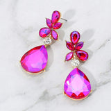 Teardrop Stone Dangle Evening Earrings - Madeline Love - Flyclothing LLC