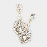 Crystal Rhinestone Statement Evening Earrings - Madeline Love - Flyclothing LLC