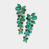 Floral Multi Stone Evening Earrings - Madeline Love - Flyclothing LLC