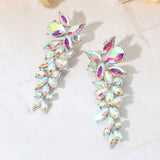 Floral Multi Stone Evening Earrings - Madeline Love - Flyclothing LLC