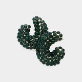 Curved Rhinestone Pave Evening Stud Earrings - Madeline Love - Flyclothing LLC