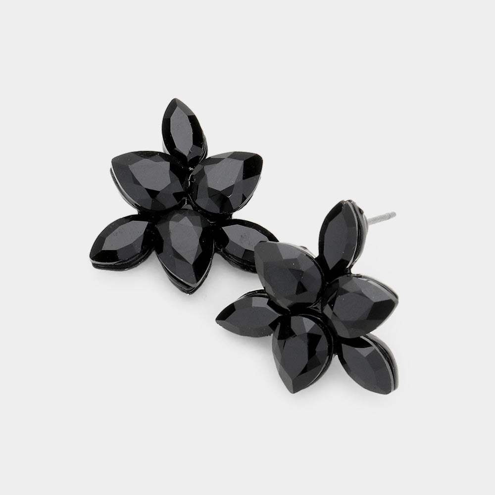 Marquise Teardrop Stone Cluster Evening Stud Earrings - Madeline Love - Flyclothing LLC