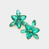 Marquise Teardrop Stone Cluster Evening Stud Earrings - Madeline Love - Flyclothing LLC