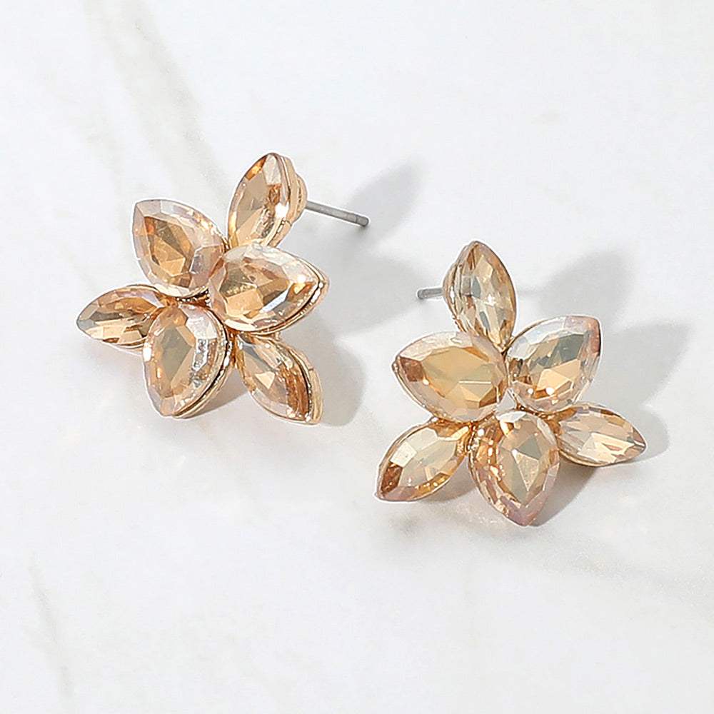 Marquise Teardrop Stone Cluster Evening Stud Earrings - Madeline Love - Flyclothing LLC