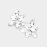 Marquise Teardrop Stone Cluster Evening Stud Earrings - Madeline Love - Flyclothing LLC