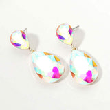 Glass Crystal Teardrop Evening Earrings - Madeline Love - Flyclothing LLC