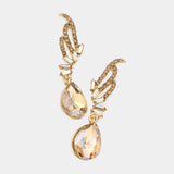 Teardrop Stone Dangle Evening Earrings - Madeline Love - Flyclothing LLC