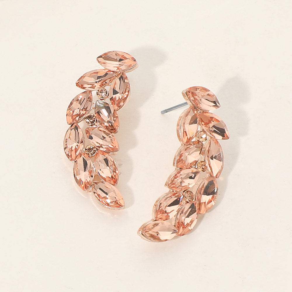 Marquise Stone Cluster Evening Earrings - Madeline Love - Flyclothing LLC